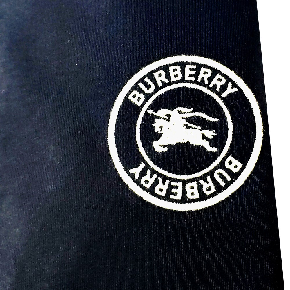 【BURBERRY 巴寶莉】80040541 經典圖案LOGO短袖棉質T恤(藍色M號)