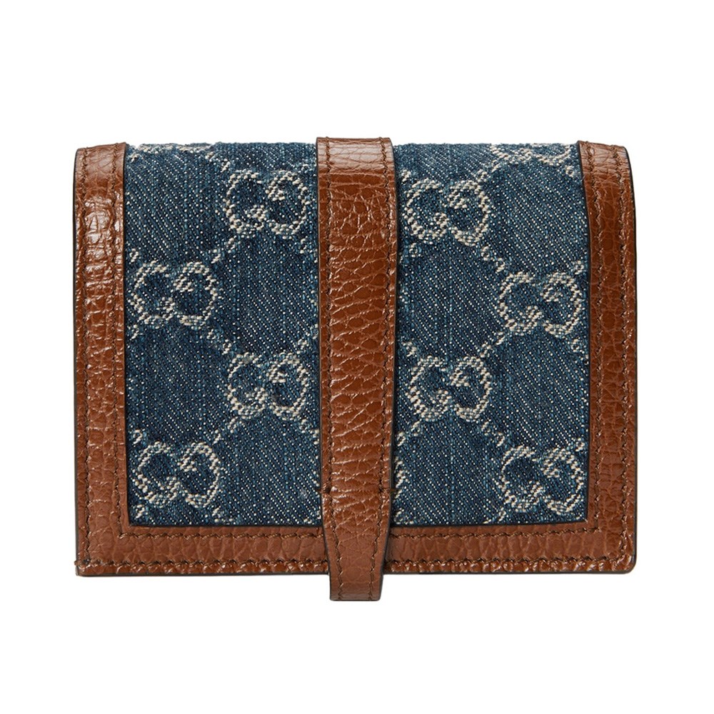 【GUCCI 】 645536 經典Jackie 1961系列對開零錢袋短夾(藍色) -複製