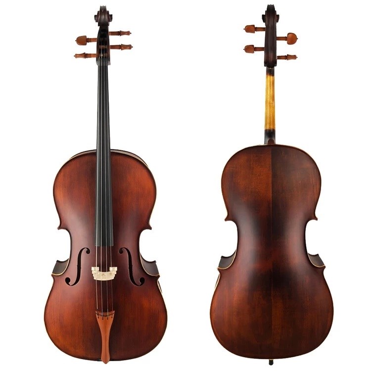 線上樂器展-JYC Music 嚴選TC-1960仿古大提琴4/4-烏木指板/棗木弦軸/贈CV-2000大提琴盒/限量優惠
