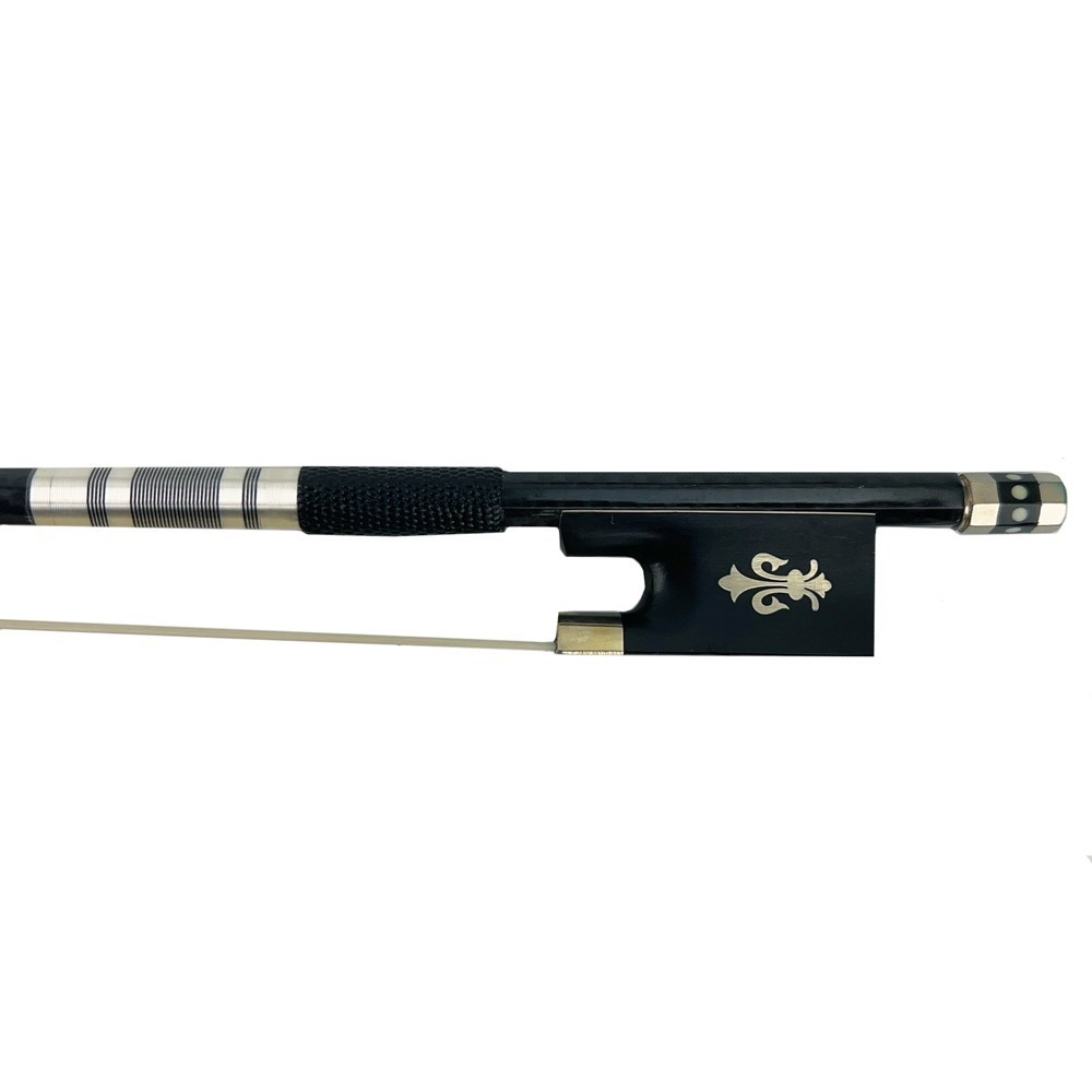 線上樂器展 JYC Music T3000特選小提琴碳纖弓-彩貝烏木雕花/格陵紋路雙眼製法/碳纖材質/加贈2好禮/原廠公司貨