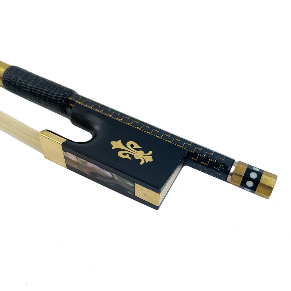 線上樂器展 JYC Music T3100特選小提琴碳纖弓-黃銅彩貝烏木雕花/碳纖材質/加贈2好禮/原廠公司貨