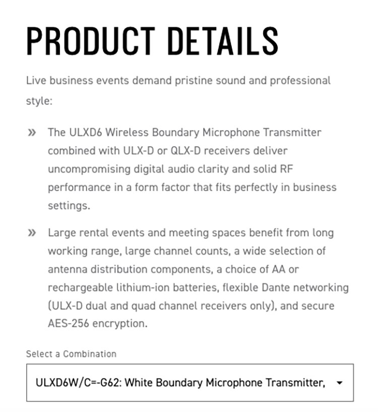 SHURE ULXD6W/O 無線界面麥克風發射器/白色/原廠公司貨