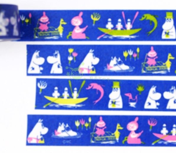 和紙膠帶.紙膠帶 - 北歐芬蘭 Moomins  姆名 / 魯魯米 ~ 粉/綠/藍