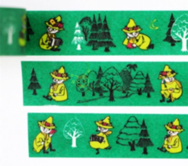 和紙膠帶.紙膠帶 - 北歐芬蘭 Moomins  姆名 / 魯魯米 ~ 粉/綠/藍