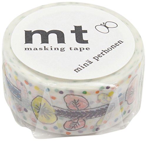 日本製 mt  和紙膠帶 MTMINA23 白底花樣    4971910195451