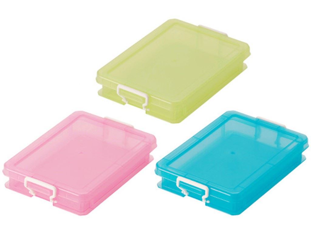 日本製 山田 YAMADA 488 L30雙扣附蓋收納盒-扁平式 4965534488112