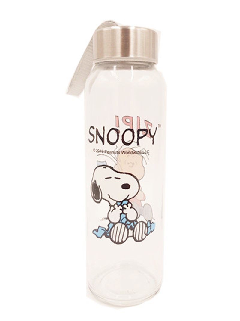 台灣製  Snoopy 史努比  巧用玻璃瓶  300ml   ~ SP-1562 .  SP-1563