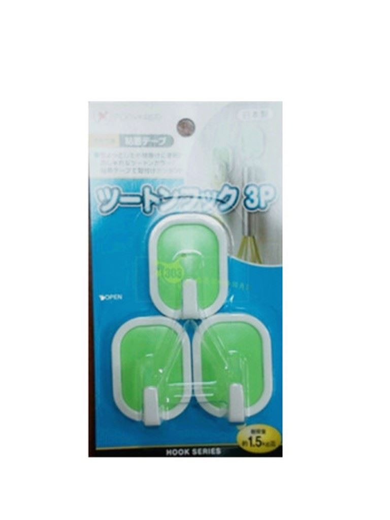 日本製 PONY 粉綠3P掛勾   4962964235101