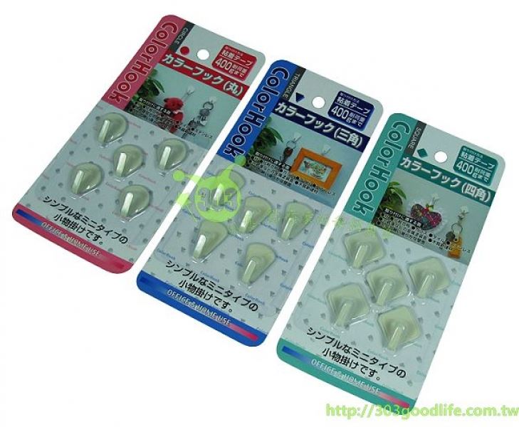 LEMON   三角、圓形、方形 5入多用途粘著掛勾   - 5P小三角勾(N886396)/5P小圓勾(N886397) /P小方勾(N886398)