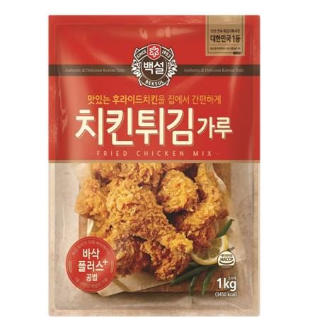 CJ炸雞粉1kg【韓國炸雞專用粉，韓式炸雞粉推薦】 #韓國CJ炸雞粉 #韓國進口炸雞粉 #炸雞粉哪裡買 #餐飲業專用炸雞粉 #CJ炸雞粉批發 #酥脆炸雞粉。台南、高雄、屏東皆可快速配送