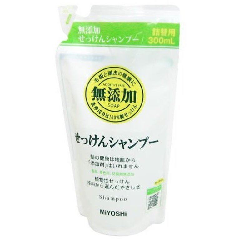 日本製 MIYOSHI 白色無添加洗髮精-補充包 300ml   4904551100218