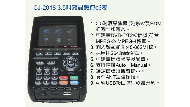 CJ-2018 3.5吋液晶數位db表