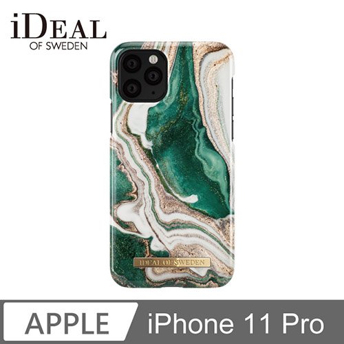 iDeal Of Sweden iPhone 11 Pro 北歐時尚瑞典流行手機殼-金色翡翠大理石