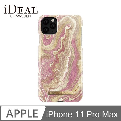 iDeal Of Sweden iPhone 11 Pro Max 北歐時尚瑞典流行手機殼-戈爾登霞紅大理石