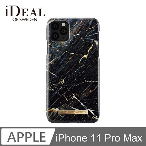 iDeal Of Sweden iPhone 11 Pro Max 北歐時尚瑞典流行手機殼-摩洛哥羅蘭黑金大理石