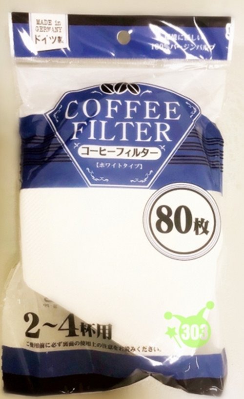 德國製 06202  咖啡濾紙 (白色) 80枚    2~4杯用    4978446062028