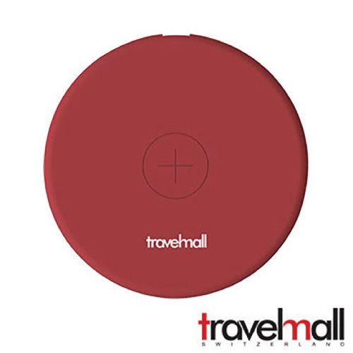 Travelmall 輕薄旅行專用快速無線充電/輕巧便攜/智慧安全-紅