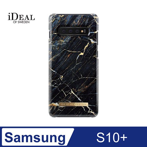 iDeal Of Sweden Samsung Galaxy S10+ 北歐時尚瑞典流行手機殼-摩洛哥羅蘭黑金大理石