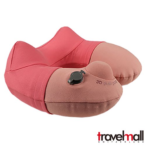 Travelmall 手動旅行充氣枕-粉