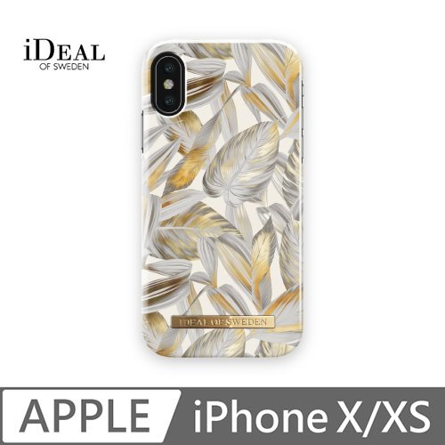iDeal Of Sweden iPhone X/Xs 北歐時尚瑞典流行手機殼-金鉑銀葉
