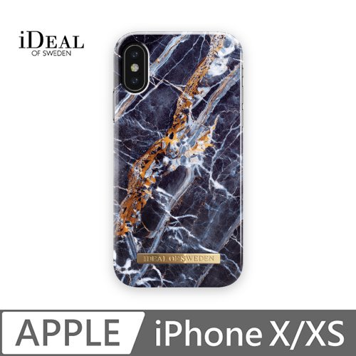 iDeal Of Sweden iPhone X/Xs 北歐時尚瑞典流行手機殼-挪威蓋倫格藍金大理石