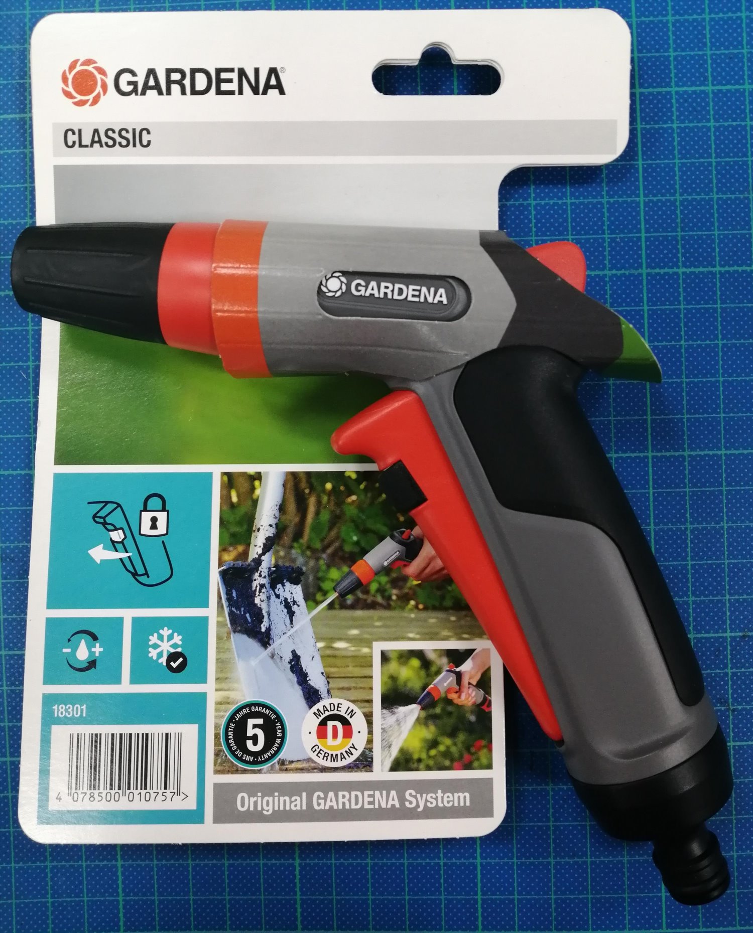 ＃18301 Gardena 掌壓二段式噴槍