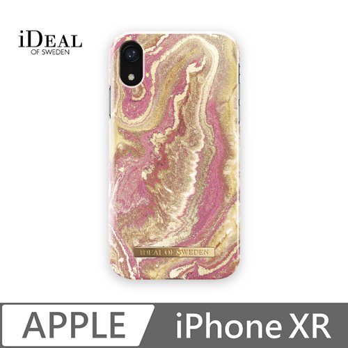 iDeal Of Sweden iPhone XR 北歐時尚瑞典流行手機殼-戈爾登霞紅大理石