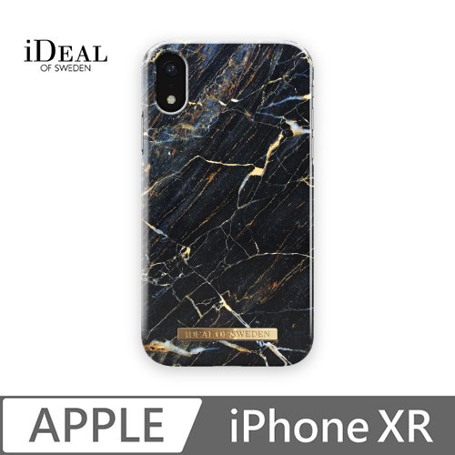 iDeal Of Sweden iPhone XR 北歐時尚瑞典流行手機殼-摩洛哥羅蘭黑金大理石