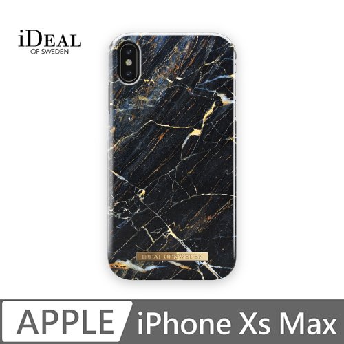 iDeal Of Sweden iPhone Xs Max 北歐時尚瑞典流行手機殼-摩洛哥羅蘭黑金大理石
