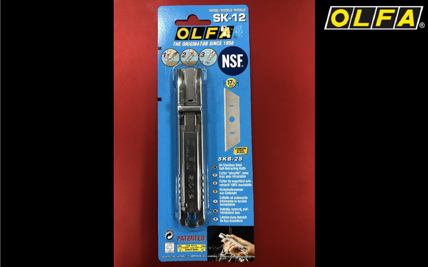 OLFA SK-12 新型全不鏽鋼安全工作刀