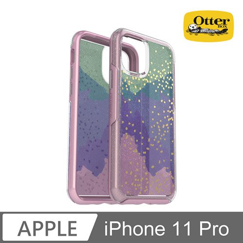 OtterBox iPhone 11 Pro Symmetry炫彩幾何保護殼-炫彩綠粉