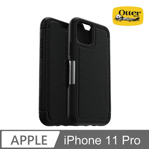 OtterBox iPhone 11 Pro Strada步道者系列真皮掀蓋保護殼-黑