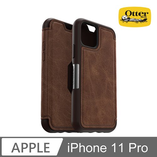 OtterBox iPhone 11 Pro Strada步道者系列真皮掀蓋保護殼-咖啡
