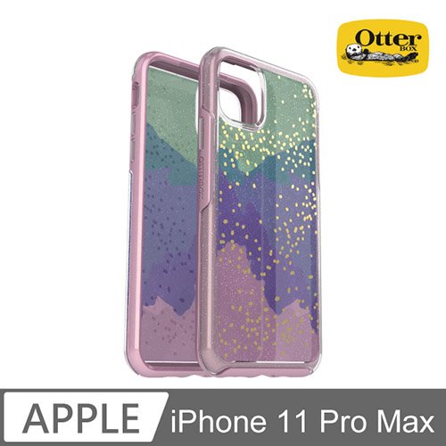 OtterBox iPhone 11 Pro Max Symmetry 炫彩幾何保護殼-炫彩綠粉