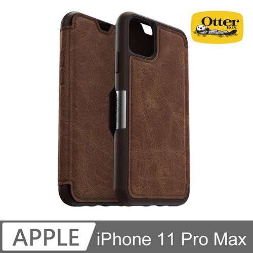OtterBox iPhone 11 Pro Max Strada步道者系列真皮掀蓋保護殼-咖啡
