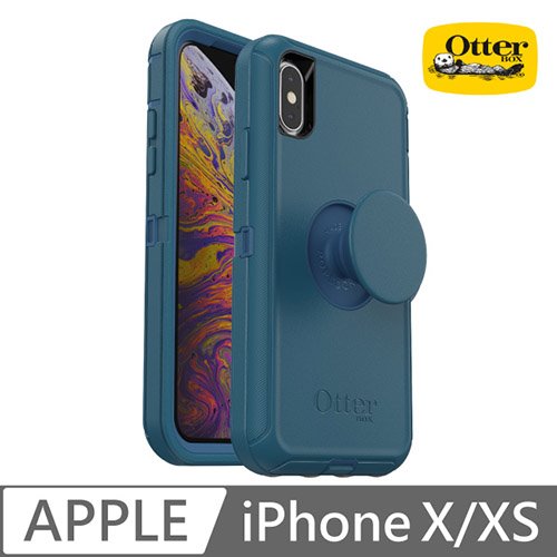 OtterBox Otter + Pop iPhone X/Xs Defender 防禦者系列泡泡騷保護殼-藍