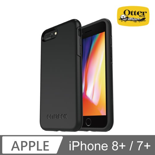 OtterBox iPhone 7+/8+ Symmetry炫彩幾何保護殼-黑