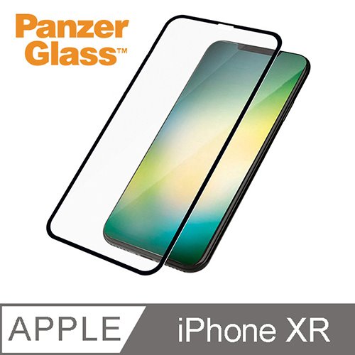 PanzerGlass iPhone XR 2.5D 滿版耐衝擊強化玻璃保護貼-黑