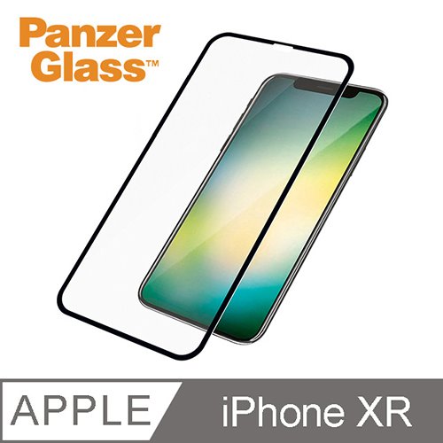PanzerGlass iPhone XR 3D滿版耐衝擊強化玻璃保護貼-黑