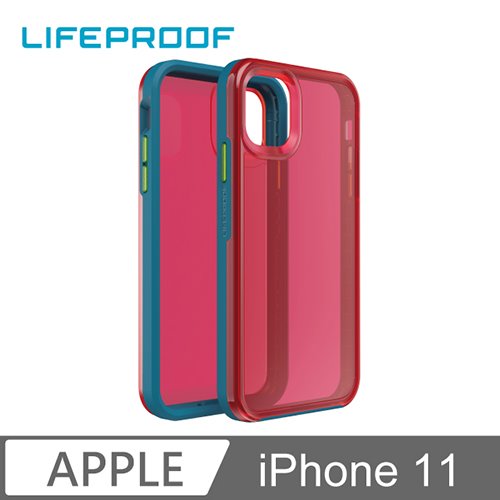 LIFEPROOF iPhone 11 防摔保護殼-SLAM(透紅+藍)