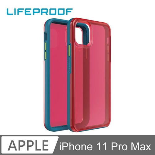LIFEPROOF iPhone 11 Pro Max 防摔保護殼-SLAM(透紅+藍)