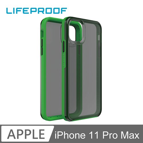 LIFEPROOF iPhone 11 Pro Max 防摔保護殼-SLAM(透黑+綠)
