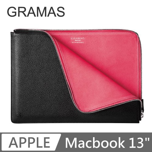 GRAMAS Macbook 13" 皮套- (黑)