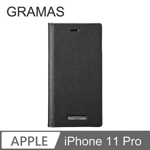 GRAMAS iPhone 11 Pro 職匠工藝 掀蓋式皮套- EURO (黑)