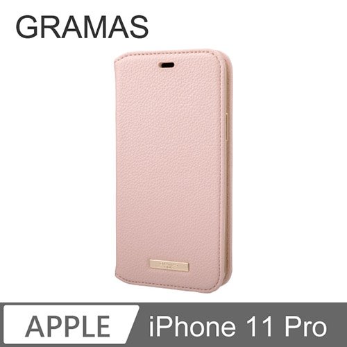 GRAMAS iPhone 11 Pro 時尚工藝 掀蓋式皮套- Shrink (粉)