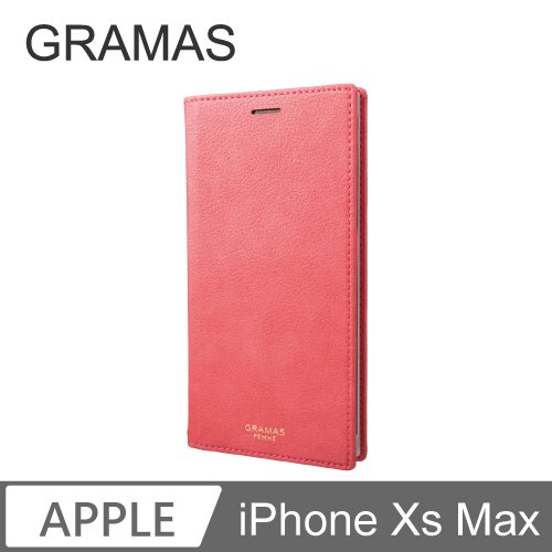 GRAMAS iPhone Xs Max 時尚職人 掀蓋式皮套 - Colo (粉紅)