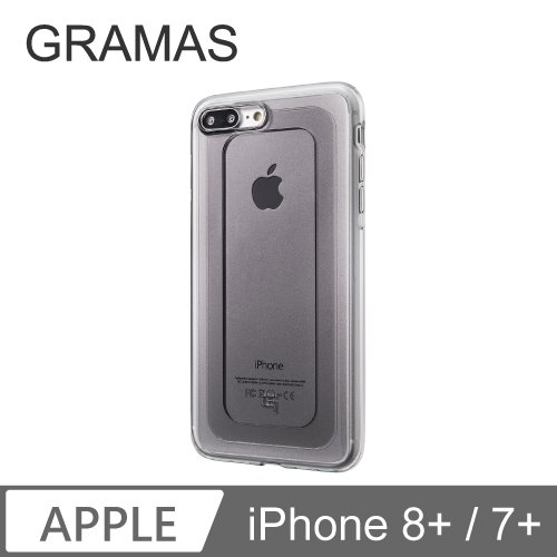 GRAMAS iPhone 7+/8+ 日本漾透寶石防震殼- (黑)