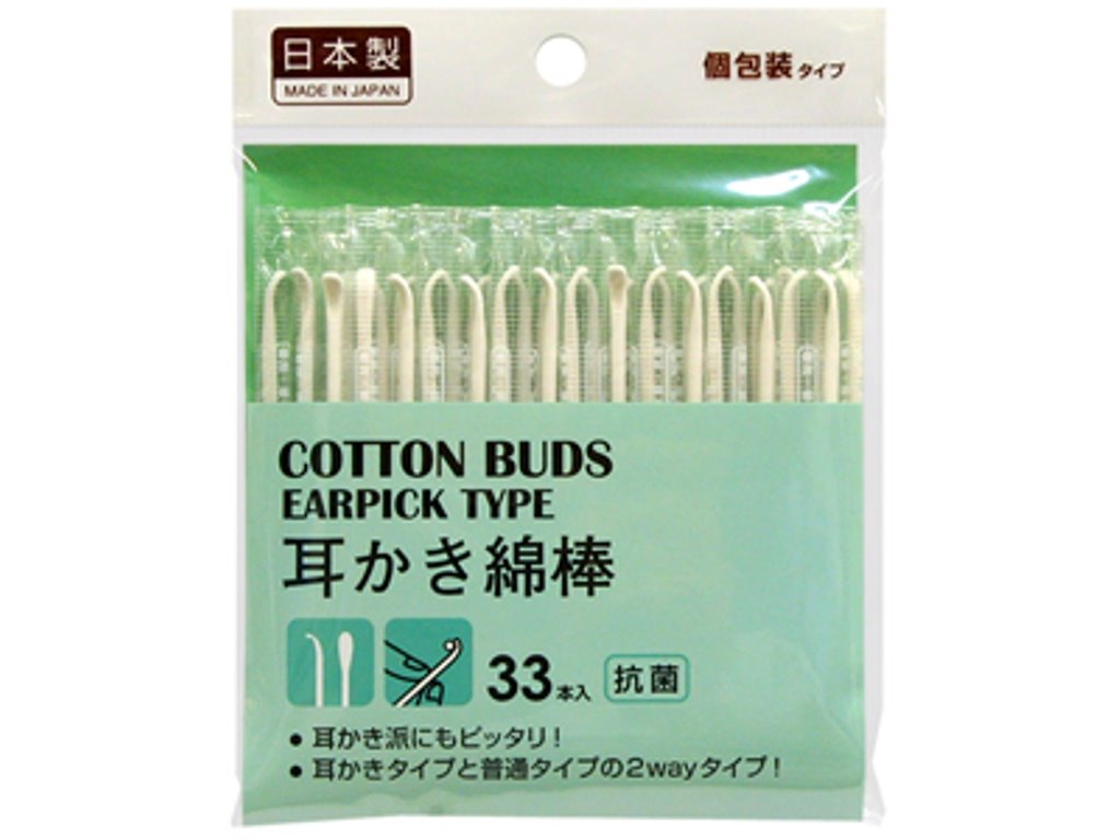 日本製  MAKOTO   7579 綿花棒+耳扒33P   4968988075792