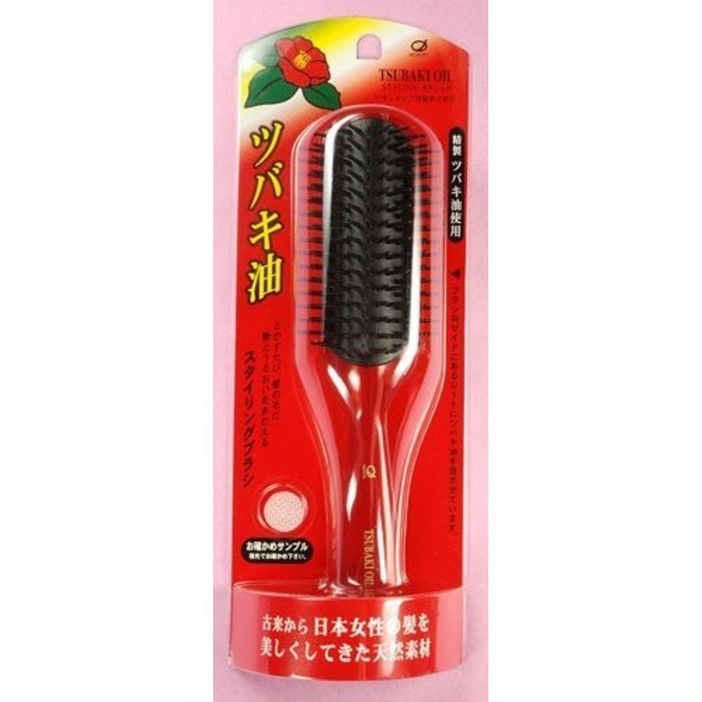 日本製  IKEMOTO  池本  TSU120  艷紅椿油髮梳 /山茶油 髮梳(長)    4970270106879