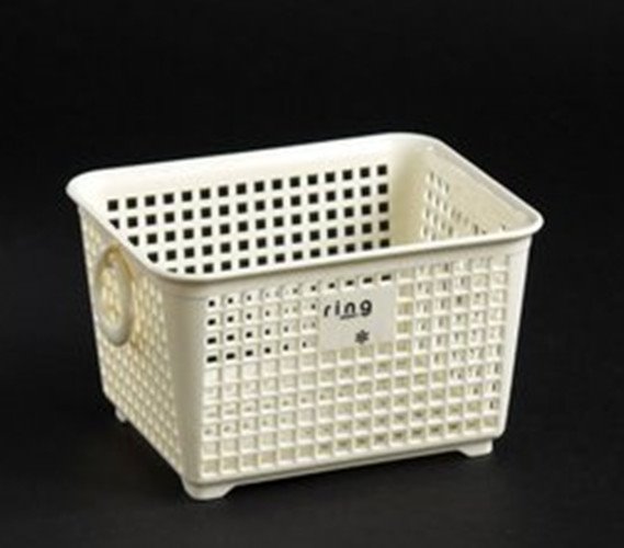 日本製   inomata  4506  雙耳小四方多用途收納籃   4905596450665-白